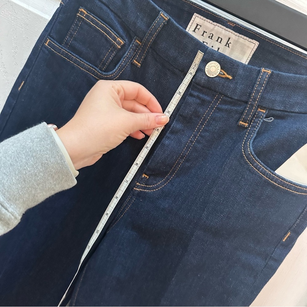 NWT Frank & Eileen dark blue Flannigan jeans 27 flare high rise - Picture 6 of 10